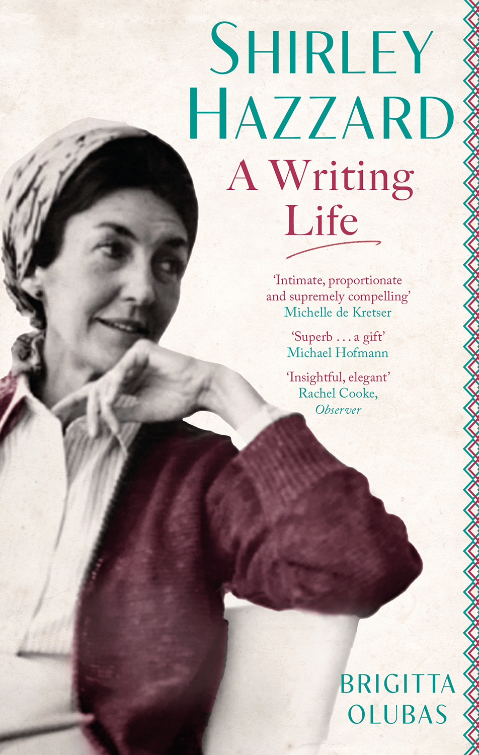 A book cover featuring a woman in a cardigan and head scarf sitting on a chair and leaning on her hand